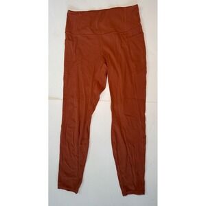 Patagonia Women's Size M Orange Athletic Leggings Pockets Workout Yoga
